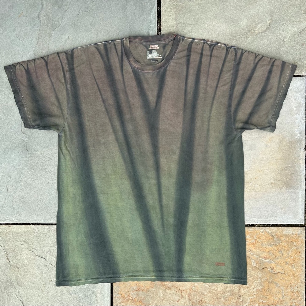 SOLD - Overdyed Reworked Vertical Striped Skate Shirt